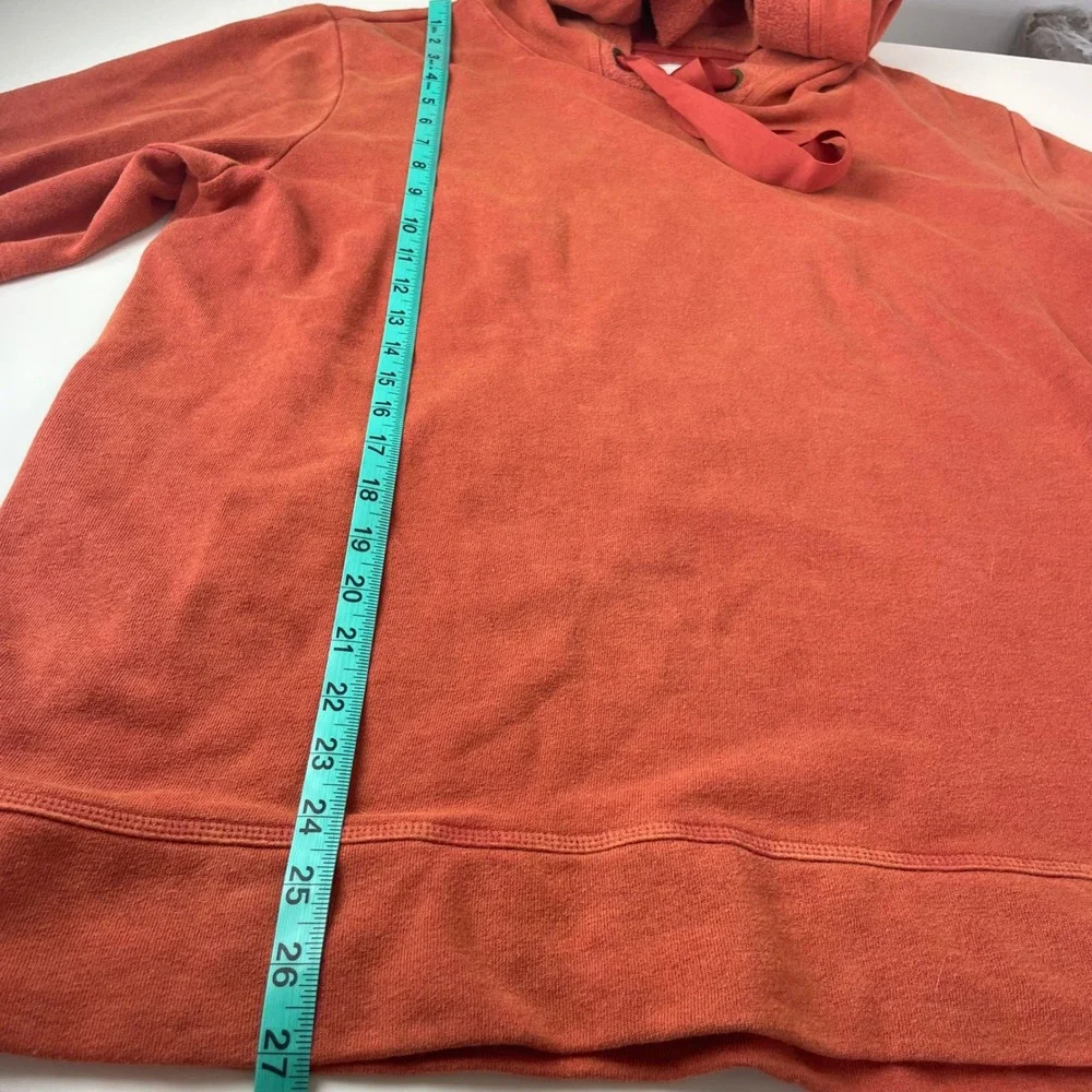 Rachel Hollis Womens Burnt Orange Fleece Side Zip Hoodie Sweatshirt Size M